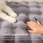 Soft Plush Cat Bed Mat Dark Grey - Image 2