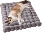 Soft Plush Cat Bed Mat Dark Grey