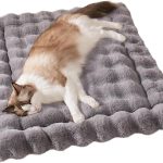 Soft Plush Cat Bed Mat Dark Grey