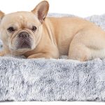 Plush Grey Crate Bed Medium Dogs