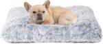 Plush Grey Crate Bed Medium Dogs