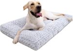 Machine‑Washable Grey Plush Crate Bed Medium