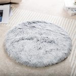 Round Thin Plush Mat for Cats Small Pets