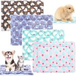 Four Plush Heart‑Pattern Bed Pads Guinea Pigs