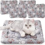 Four Soft Fleece Pet Crate Mats