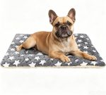 Machine‑Washable Grey Pet Crate Mat for Boxes