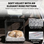 Washable Faux Fur Crate Mat Anti‑Slip Grey - Image 2